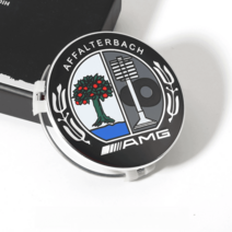 벤츠 휠캡 A클래스 C클래스 E클래스 GLE GLA GLC CLA 튜닝 브라부스/AMG 타이어 센터캡, 사과나무 로고-컬러 모델【1개 가격】