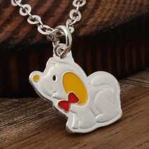 골드앤스톤 강아지 실버 은 미아방지 목걸이