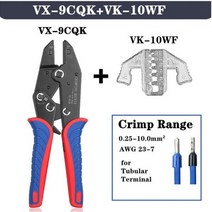 터미널압착기 전동 호스 유압 압착기 전선 wozobuy 압착 공구 세트 - 래칫 와이어, 10wf 펜치
