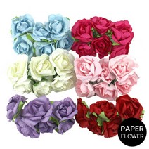 (주)아트인 종이 꽃(장미-6개), 코랄