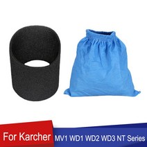가정용집진기 집진기 패브릭 백 습식 및 건식 폼 필터 키트 카처 MV1 WD1 WD2 WD3 NT 시리즈용 진공 청소기 부품 천 커버