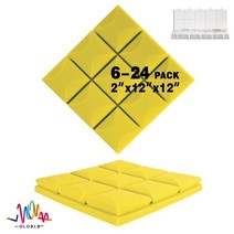 방음재 흡음재 방음스펀지 어쿠스틱 스튜디오 폼 버섯 웨지 타일 방음 벽 패널 고밀도 피스, 27.Yellow - Medium Density-24