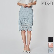 미쏘 미쏘 플라워 레이스 미디 스커트_MIWWH9426A