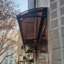 캐노픽스 450x4200 상가 사무실 계단 통로 출입구 비가림막 차양막 채양 캐노피설치, 그린, 블랙, 블랙(분체도장)