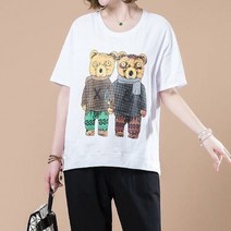 요모조모 YJS 1312 여성 여름 면스판 박스핏 빅사이즈 운동복