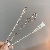 urkoteer 심플디스크인조진주비녀 쓰리피스 여성 실버 합금 머리장식 nx-928