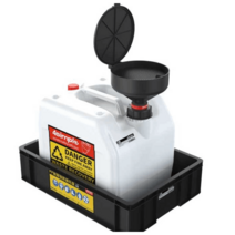 폐액통 안전깔때기 화학 폐액 폐수통 받침대 용기 실험실 말통 화공약품 물질 보관함, 흰색