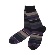 [국내 매장판] 탑텐 남성 멀티 스트라이프 삭스 MSD5AY1012 351855, 260, 블랙(BK)