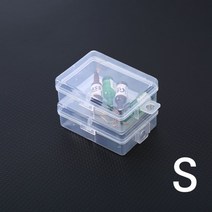 S 심플 투명 케이스 미니 사각 보관 수납, 심플 투명 사각 미니 수납 보관 케이스 S, 1개