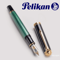 펠리칸 M800 소버린 그린 스트라이프 만년필 입사선물, Green Stripe EF Size, Green Stripe EF Size