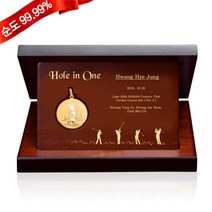 골드모아 순금 골프 펜던트 상패 11.25g 24K [골프시상 대형] 홀인원 이글 싱글 기념선물