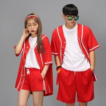 레드 오픈 야구복 베이직 세트