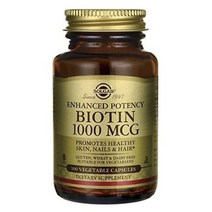 솔가 비오틴 1000mcg 베지터블 캡슐 글루텐 프리 비건, 100개입, 1개
