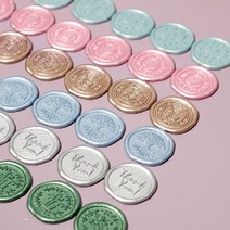실링왁스 라벨 선물포장 다꾸 밀랍인장 도장 스티커 A