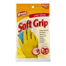 핸디웍스 소프트 그립 라텍스 글러브 고무장갑 M, 1개