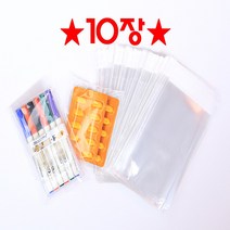 (당일출고)비닐조아 OPP 접착 비닐 봉투 소량 10매, 21 x 28 + 4