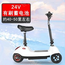 전동 성인용 킥보드 접이식 퀵보드 듀얼 전기 앉아서타는 대리기사 배터리, 24V, 8인치 화이트 전동킥보드