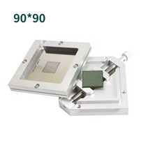 90x90mm 알루미늄 bga 리볼링 스테이션 스텐실 템플릿 홀더 고정 장치 bga pcb 칩 솔더 볼 재 작업 수리 지그, 없음