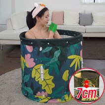 봄앤 가정용 욕조사우나 반신욕기 목욕통 원터치 1초 접이식사우나 8만개판매, 해저, 1개