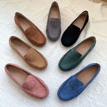 발볼넓은 로퍼 에이치 스웨이드 드라이빙 슈즈