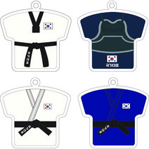 에어팟 버즈 열쇠고리 태권도 유도 검도 운동복 선물 자동차키링 키홀더 가방고리 키체인, 2. 주문제작 디자인, 4. 유도복 (청색), 1개