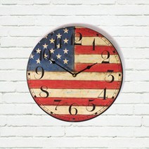아트박스/디자인에버 빈티지 USA 우드 벽시계/빈티지벽시계, 본품