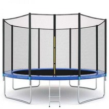 성인트램펄린 성인방방 에어보드 야외 Trampoline 안전망 보호 그물 안뜰 울타리 귀여운 액세서리 PVC, 10FT 6 수직 극