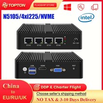 미니PC 일체형PC 고사양 사무용 가정용 산업용4* LAN 2.5G I225 이더넷 셀러론 N5105 팬리스 미니 PC 재스, 01 pfSense_04 EU, 03 8GB DDR4 128GB NVMe