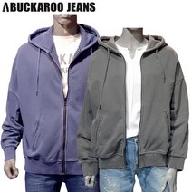 [버커루][BUCKAROO JEANS] [봄신상품특가전][프리미엄][소장가치있는디자인][백화점추천상품] 프리미엄 빈티지워싱 컬러다잉 루즈핏 후드 집업
