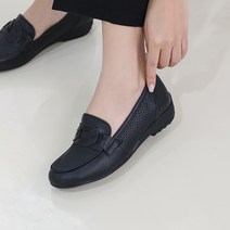 제이슈 수제화 천연소가죽 리얼 펀칭 슬립온 3cm