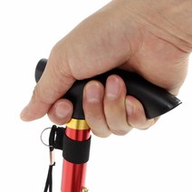 햇빛몰제휴품 알루미늄지팡이 가벼운 접이식 노인 효도 선물 레드