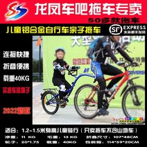 자전거 트레일러 1인 2인 리어카 캠핑 반려동물 Longfeng 자동차 바 어린이 , 표준 실버 스틸 프레임 단일 속도 트레일러