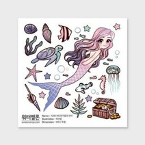 아트박스/워터멜론 바다 친구들과 인어 투명 A335 인스파는곳, 단품, 옵션선택:본품