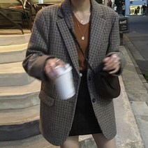 느슨한 올 매치 롱 슬리브 블레이저 가을여성자켓