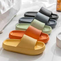 층간소음 방지 슬리퍼 쿠션 실내화 다용도 사무실 거실, 블랙, 1개