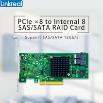 Linkreal 8 포트 12Gbps PCI Express x8 SAS HBA Card-LRSA9C08-8IR, 한개옵션0