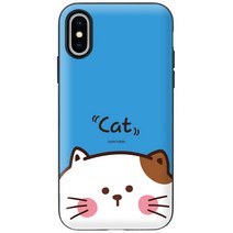 데이투데이 캣 페이스 마그네틱 도어 카드 수납 범퍼 핸드폰 케이스