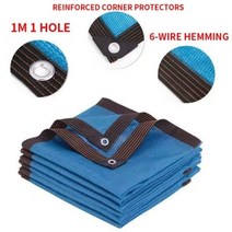 차량용 어닝 그늘막 두꺼운 12 핀 90% 음영 비율 자외선 방지 HDPE 검은 색 그물 야외 퍼걸러 자동차 차고, 03 blue_09 4x4m
