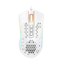 스타크래프트마우스 서든어택 버티컬 손목보호 Redragon Storm M808 USB 게임용 마우스 유선 RGB 백라이트 12400 DPI 9 버튼 컴퓨터 게이머 PC용 133, 협동사, 하얀색