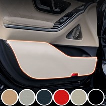 포원 벤츠 S클래스 W223 가죽 도어커버 S350D S400D 프리미엄 스크래치 보호 커버, 웜그레이 컬러