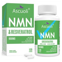 Ascuoli NMN & 트랜스 레스베라트롤 900mg 120캡슐