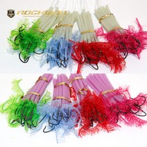 락크웰 케이무라 아가미스커트 갈치바늘 UV 4각 축광 야광튜브, 2호, 화이트, 레드