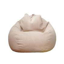 Lazy Sofa Cover Bean Bag Lounger Chair Seat 거실 가구 필러 없음 Beanbag Bed Pouf Puff Couch Tatami, beige+한 좌석