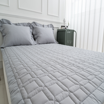 따시온 수앤지 호텔식 고밀도 순면 침대패드 슈퍼싱글 퀸 킹 라지킹, 화이트