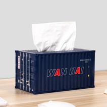 한 고객님당 제품만 구매부탁드립니다 Maersk 컨테이너 티슈 박스 도커 종이 모델 장식 데스크탑 거치대 보관 냅킨 정리함, [10] WANHAI Tissue Box, 1개