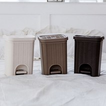 지음 라탄휴지통 소(5L) 휴지통 분리수거함, 라탄휴지통 소(5L) 다크브라운, 1개
