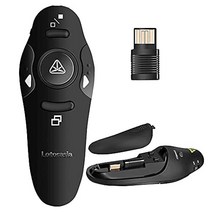 Lotorasia 무선 프레젠터 원격 라디오 주파수 2.4GHz USB 리모컨 프레젠테이션 파워포인트 클리커 맥키노트PC노트북PPT 용