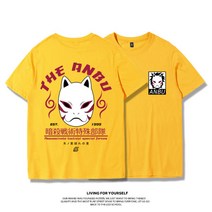 나루토 아카츠키 구름 굿즈 반팔 티셔츠 라운드넥 면 여름 선물 커플 프린트