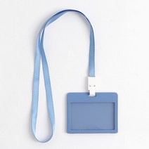 굿즈트리 [굿즈트리]플립 가로형 사원증 케이스+목걸이줄(블루), 선택완료, 단품없음