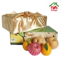 [푸드빌리지] 과즙이 펑펑 시원한맛 가득찬 배 나주배 가정용 15Kg, 1박스, 사과3개+배3개+한라봉3개 혼합 3.5kg이상